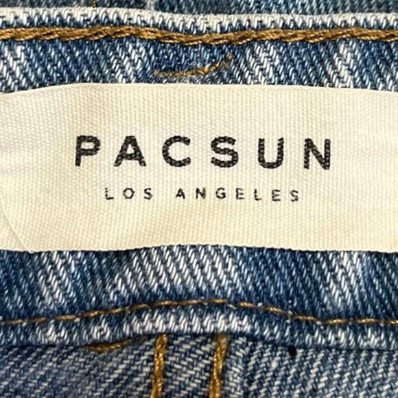 Pacsun Women's Blue Distressed Cotton High Waisted Mom Denim Jeans Size 26 - Picture 4 of 6